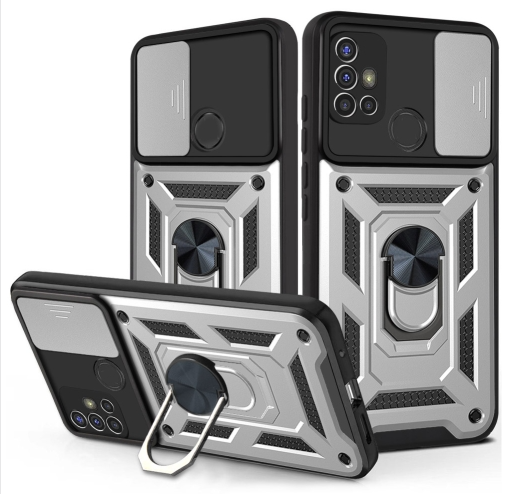 Motorola G30/G20/G10. Funda Camshield TPU+PC con anillo magnético