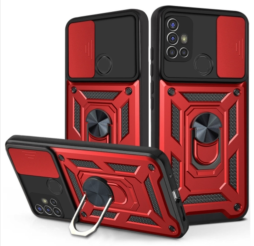 Motorola G30/G20/G10. Funda Camshield TPU+PC con anillo magnético