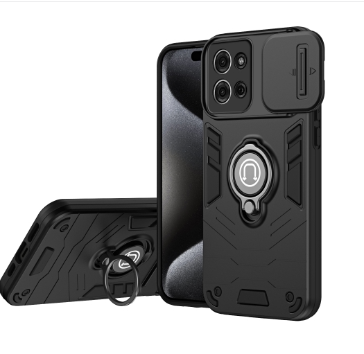 Motorola G75. Funda Camshield TPU+PC con anillo compatible con soportes magnéticos