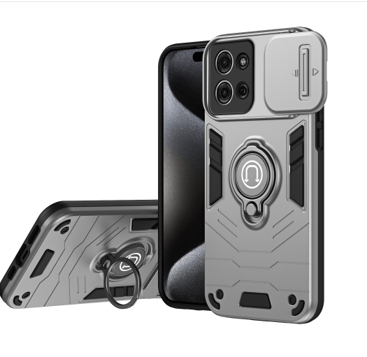 Motorola G75. Funda Camshield TPU+PC con anillo compatible con soportes magnéticos