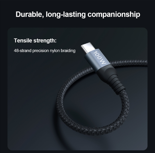 NILLKIN PD3.0 100W/27W. Cable Premium Carga Rápida. USB-C / Tipo-C a USB-C / Tipo-C + 8 Pin Dual Power, Largo: 1.5m