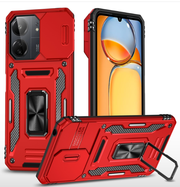 Xiaomi Poco X6 Pro/ K70E. Funda Armor Camshield con anillo stand magnético