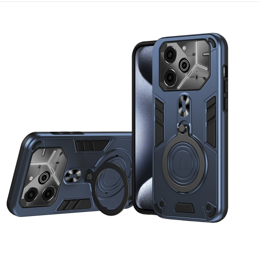 Tecno Pova 6. Funda híbrida TPU+PC con anillo stand