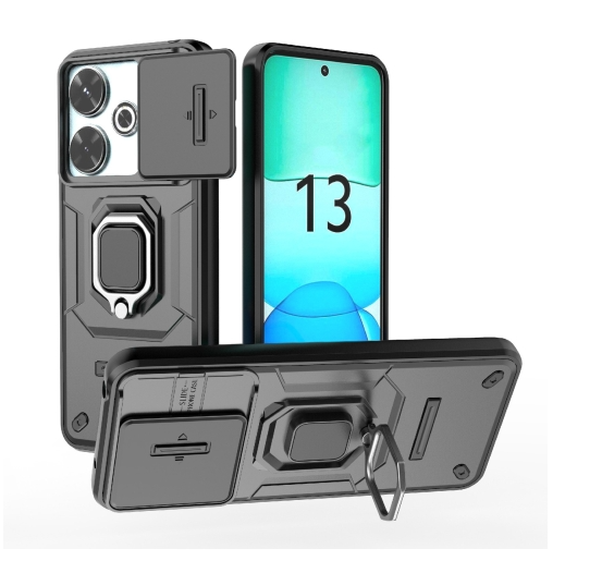 Xiaomi Redmi 13 4G. Funda Camshield TPU+PC con anillo