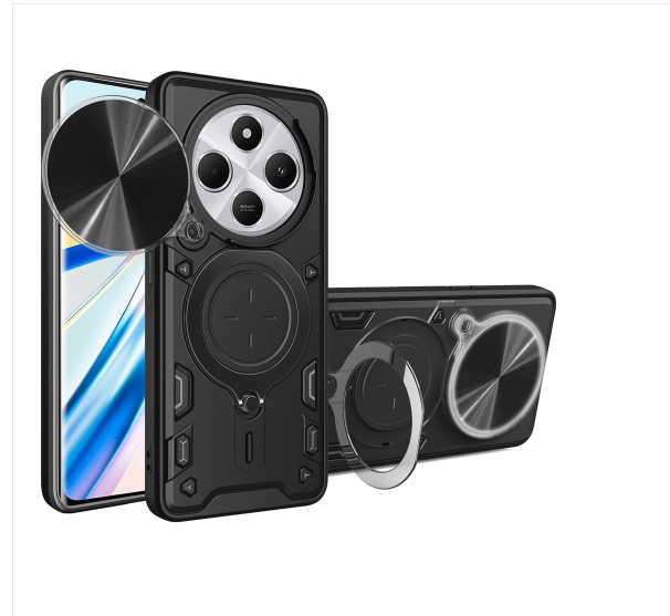 Xiaomi 14C/ Poco C75. Funda Camshield con anillo stand