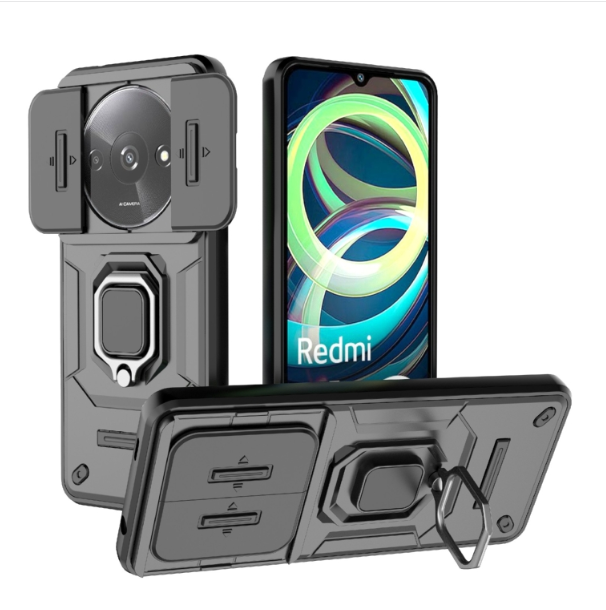 Xiaomi A3/ Poco C61. Funda Camshield TPU+PC con anillo magnético