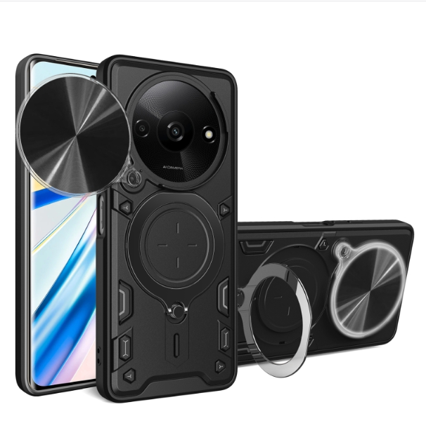 Xiaomi A3/ Poco C61. Funda Camshield con anillo holder magnético