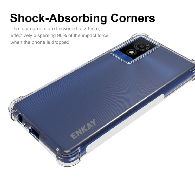 TCL 501 4G. Funda ENKAY TPU transparente