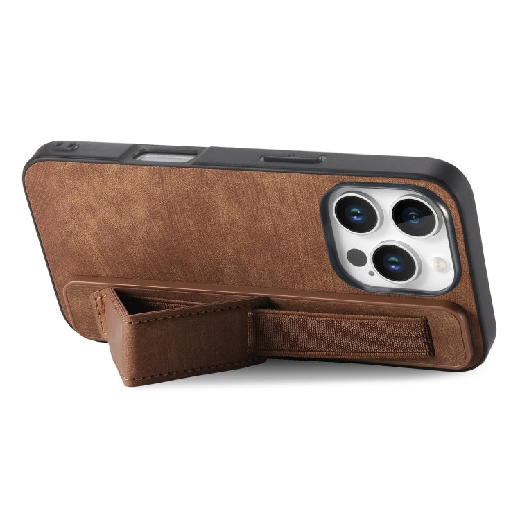 IPhone 16 Pro Max. Funda leather case con correa elástica