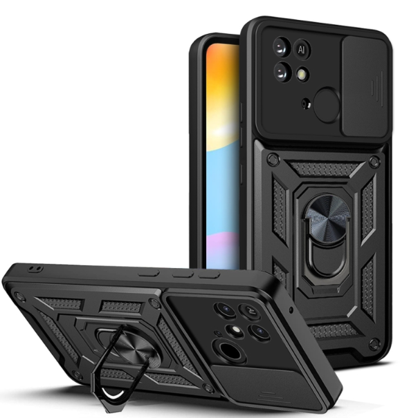 Xioami 10C 4G. Funda Camshield TPU+PC con anillo magnético