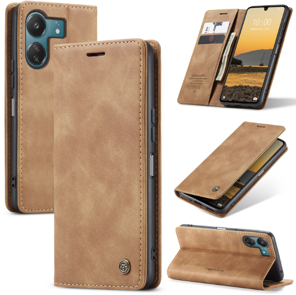 Xiaomi 13C/ Poco C65. Funda CaseMe Flip leather case con cierre magnético