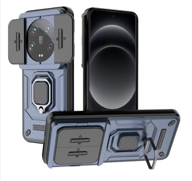 Xiaomi 14 Ultra 5G. Funda Camshield TPU+PC con anillo compatible con soportes magnéticos