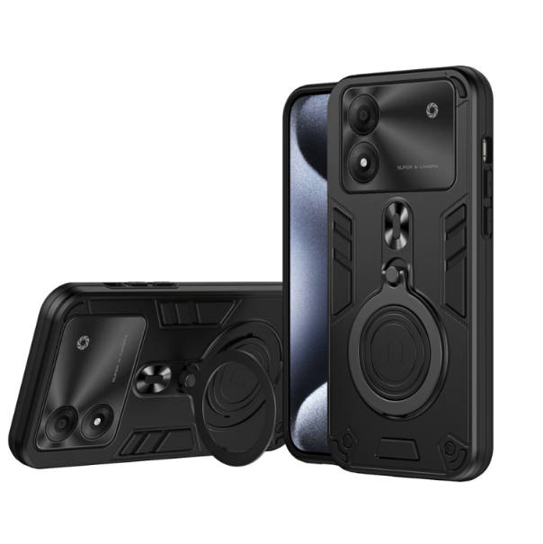 ZTE Blade A34/A54. Funda TPU+PC con anillo stand magnético