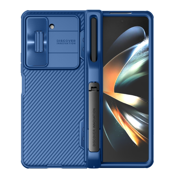 Samsung Z Fold5. Funda NILLKIN black mirror Series Camshield PC con porta lapicera