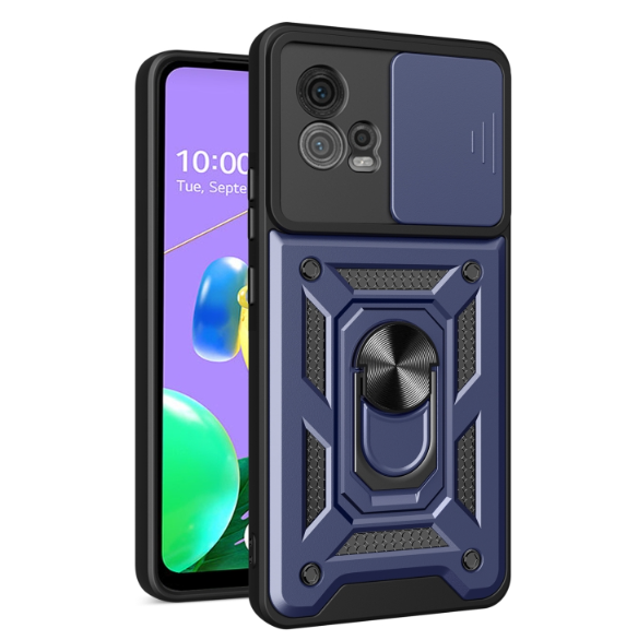 Motorola G72. Funda Camshield TPU+PC con anillo